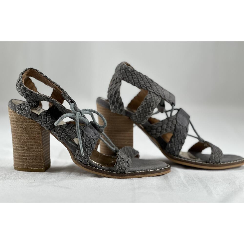 Diba Womens Pop Art Heels, Gray Leather Upper, Size 7.5 Wedding/cocktail Party